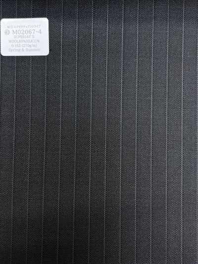 M02067-4 KUNISHIMA1850 Linha Exclusiva [W/S Executive Stripe] Listras cinza carvão escuro
