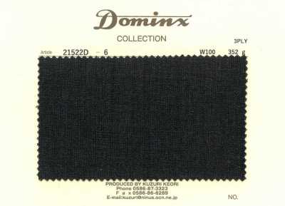 21522D-6 3-ply strong-twist yarn 100% wool DOMINX(ドミンクス) dark gray