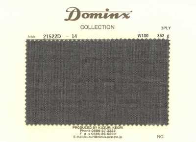 21522D-14 Fio de 3 cabos de alta torção 100% lã DOMINX marrom