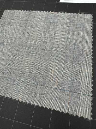 1AGA36-13 [Item de estoque limitado] Tecido Nikke Textile Super 100's Ikat Tropical Glen Check