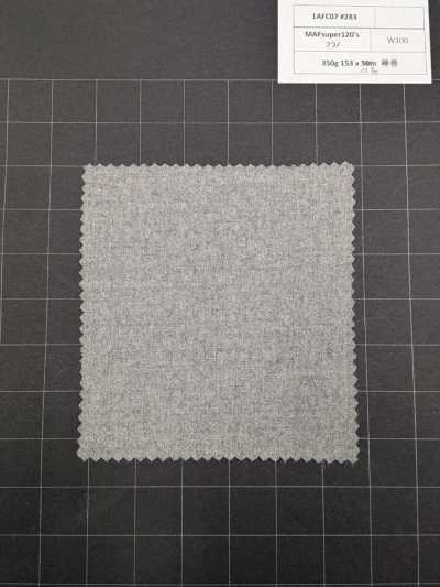 1AFC07-283 [Item em estoque limitado] Tecido Nikke Textile MAFsuper120's Flanela Cinza
