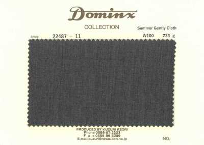 22487-11 Tecido suave de verão 100% lã DOMINX (Dominks) Cinza escuro