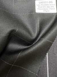 LA5531-DG Xadrez Padrão Japonês De Lã Stretch Com Seda Lurex[Têxtil] Mais fotografias