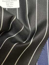 SK5524-BK Listrado Preto Padrão Japonês De Lã E Seda Com Elasticidade[Têxtil] Mais fotografias