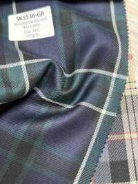 SK5536-GR Xadrez Japonês Padrão De Lã E Seda Com Elasticidade, Verde[Têxtil] Mais fotografias