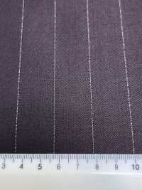 LA5521-DR Listrado clássico de lã stretch com lamê de seda japonesa, vermelho escuro[Têxtil] HOSOI SYOJI Mais fotografias