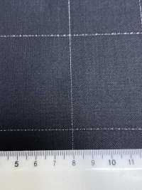 LA5531-BK Clássico xadrez preto em lã elástica com lamê de seda, fabricado no Japão[Têxtil] HOSOI SYOJI Mais fotografias