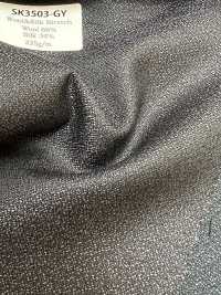 SK3503-GY Lã e seda japonesas com elasticidade padrão, cinza[Têxtil] Mais fotografias