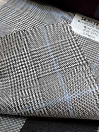 SK3532-GY Xadrez clássico cinza em lã e seda com elastano, fabricado no Japão[Têxtil] Mais fotografias