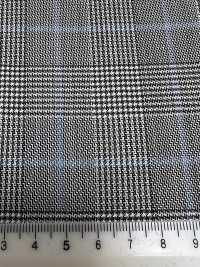SK3532-GY Xadrez clássico cinza em lã e seda com elastano, fabricado no Japão[Têxtil] Mais fotografias
