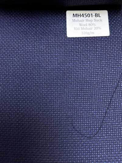 MH4501-BL Hopsack de mohair fabricado no Japão, azul padrão