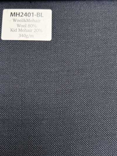 MH2401-BL Lã mohair penteada padrão, fabricada no Japão (estilo Tonic) Azul