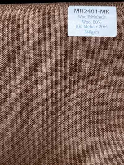 MH2401-MR Worsted de lã e mohair padrão Made in Japan (estilo Tonic) bordô