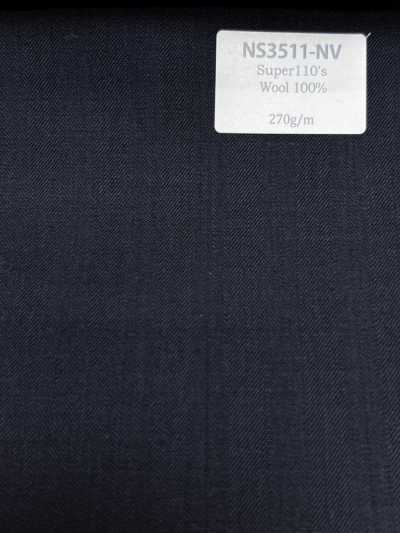 NS3511-NV Clássico em lã stretch Super 110’s de fabricação japonesa, azul-marinho