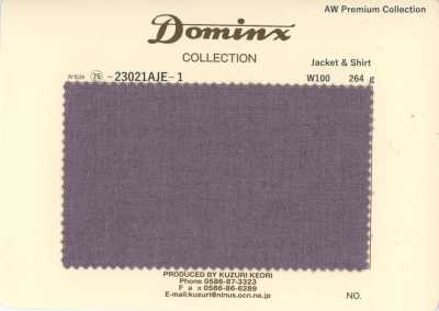 23021AJE-1 Jaqueta e camisa padrão 100% lã DOMINX Coleção Premium Roxo[Têxtil] Tecido De Lã Kuzuri (DOMINX) Mais fotografias