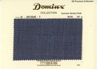 20720JE-7 Tecido padrão SummerGentlyCloth 100% lã DOMINX coleção premium cinza