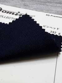 23072-4 Mohair De Cabra Jovem Com Cabeça De Alfinete Padrão, Coleção Premium DOMINX, Azul-marinho[Têxtil] Tecido De Lã Kuzuri (DOMINX) Mais fotografias