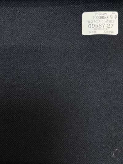 69587-27 26AW HERDREX [THE MILL CLASSICS] Azul-marinho liso