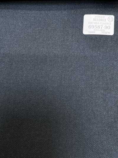 69587-90 26AW HERDREX [THE MILL CLASSICS] Clássicos da Fábrica Verde Fumaça Sólido