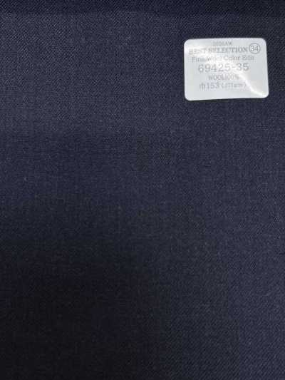 69425-35 26AW BESTSELECTION [Edição de Cores de Lã Fina] Sólido azul-marinho