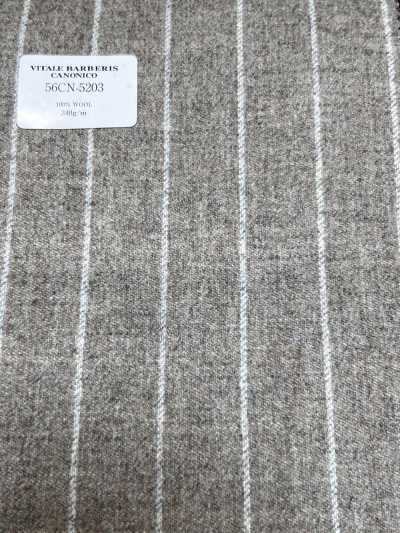 56CN5203 CANONICO FLANELA DE LÃ ORIGINAL com listras Bege/Branco-sujo