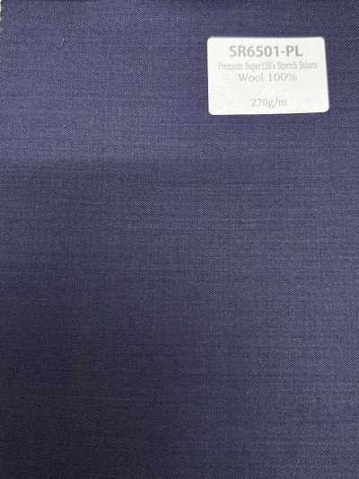 SR6501-PL Padrão fabricado no Japão Premium Super 120's fio único stretch Solaro roxo sem estampa iridescente