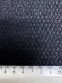 SK6511-BK Tecido stretch de lã e seda fabricado no Japão com padrão de diamantes pretos[Têxtil] HOSOI SYOJI Mais fotografias