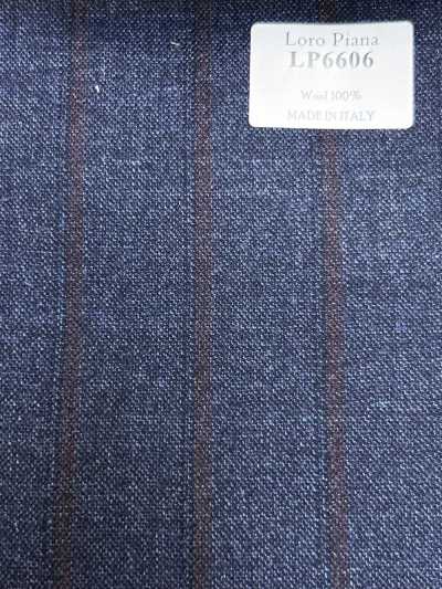 LP6606 Loro Piana Azul-marinho × risca vermelha