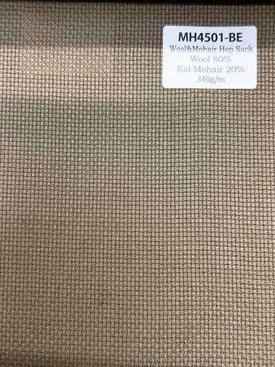 MH4501-BE Hopsack de mohair padrão, fabricado no Japão, bege