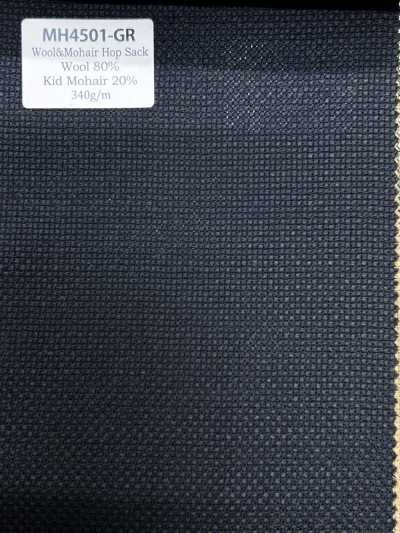 MH4501-GR Hopsack de mohair japonês padrão verde