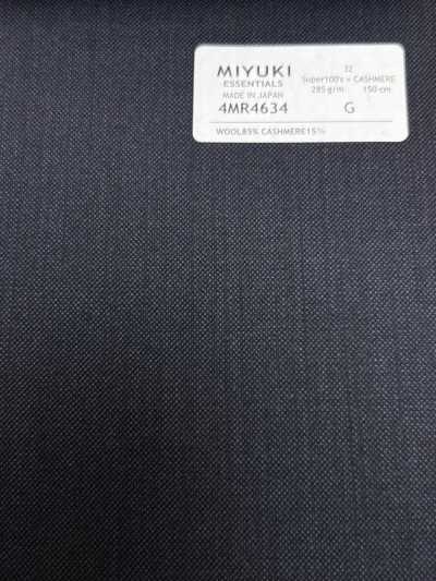 4MR4634 26AW Super100's × Cashmere Azul-marinho Sem padrão