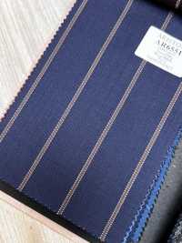 AR6551 ARISTON Super 130's Azul-marinho × Listras marrons[Têxtil] HOSOI SYOJI Mais fotografias
