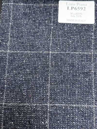 LP6592 Loro Piana Xadrez Azul-Marinho
