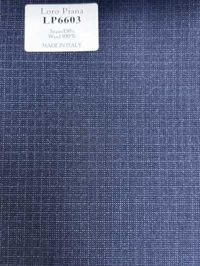 LP6603 Loro Piana Super150's Xadrez Azul-Marinho