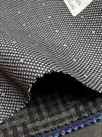 DM6144 DORMEUIL QUEEN Super100's Preto x Branco Padrão Sashiko[Tecido] HOSOI SYOJI Mais fotografias