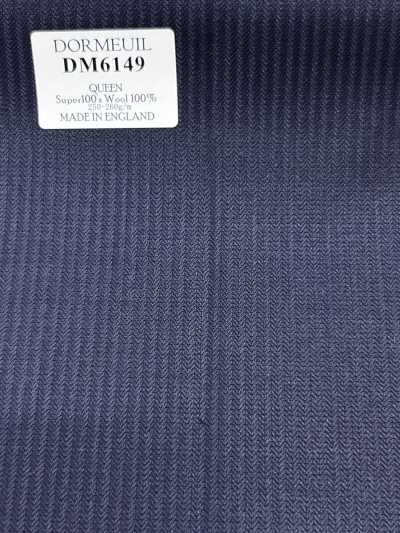 DORMEUIL QUEEN Super100's Risca Azul-Marinho