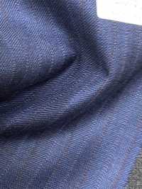 DM6155 DORMEUIL QUEEN Super100's Azul-marinho × Listras marrons[Tecido] HOSOI SYOJI Mais fotografias