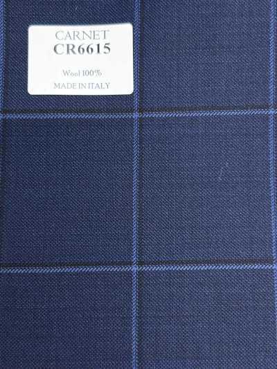 CARNET de 3 cabos xadrez azul-marinho