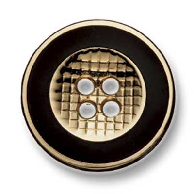 335 Botões de metal fabricados no Japão para ternos e jaquetas dourado/preto