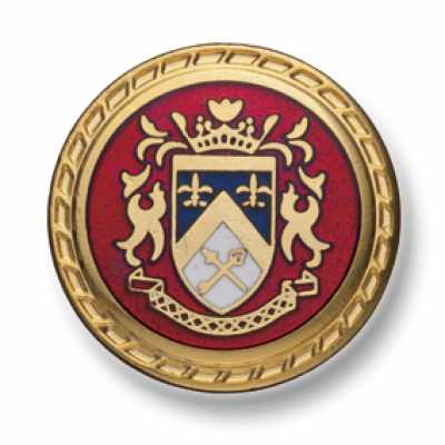 533 Fabricado no Japão Botões de metal para ternos e jaquetas Dourado/Vermelho
