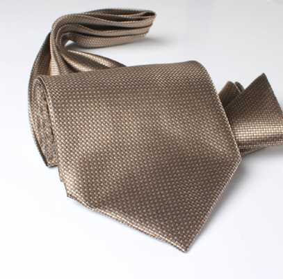 AS-992 Gravata ascot de seda feita no Japão, padrão Kanoko, marrom