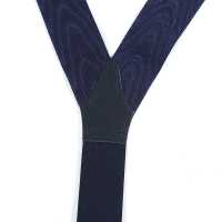 AT-MOIRE Albert Thurston Suspenders Ribbon Moire Preto / Azul Marinho / Branco 2 Em 1[Acessórios Formais] ALBERT THURSTON subfoto