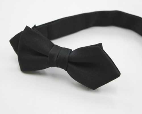 BFK-106 Material premium cetim de seda gravata borboleta diamante preta