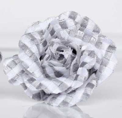BTA-19 Feito no Japão Jacquard Boutonniere Xadrez Vichy Cinza Claro