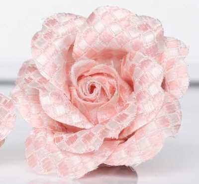 BTA-984 Flor de lapela jacquard de seda fabricada no Japão, padrão Kanoko, rosa
