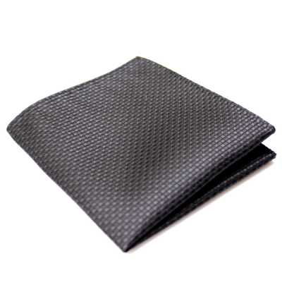 CF-986 Lenço de bolso de seda de fabricação japonesa, padrão Kanoko, preto