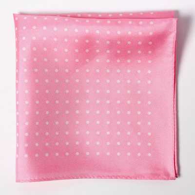 CFD-2PI Lenço de seda com estampa de poás rosa