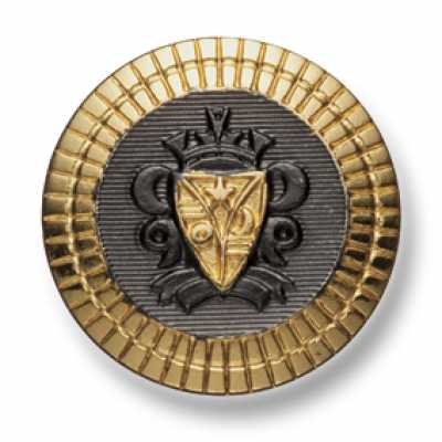 EX201 Botões de metal fabricados no Japão para ternos e jaquetas, combinação dourado x prateado