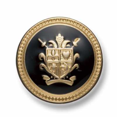 EX202 Fabricado no Japão Botões de metal para ternos e jaquetas Dourado/Preto