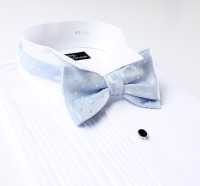 MT-973 Gravata Borboleta De Seda Japonesa Nó De Mão Com Padrão De Bolinhas Azul Sax[Acessórios Formais] Yamamoto(EXCY) subfoto